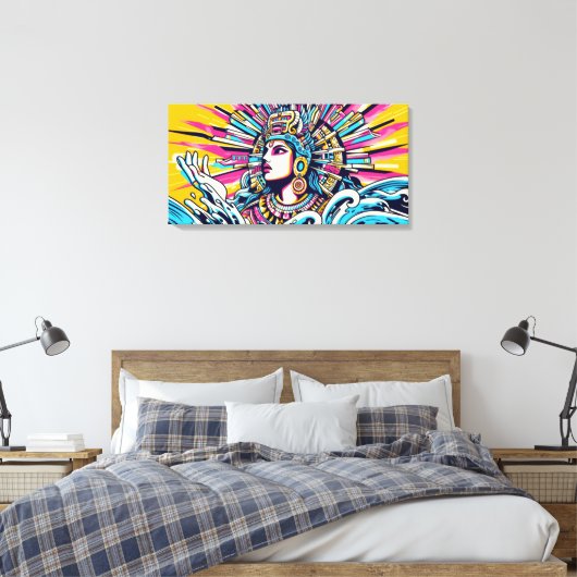 Chalchiuhtlicue 4 canvas afdruk (Insitu (Slaapkamer))