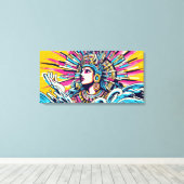 Chalchiuhtlicue 4 canvas afdruk (Insitu (Houten vloer))