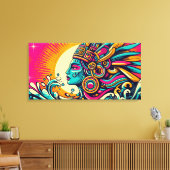 Chalchiuhtlicue 5 canvas afdruk (Insitu (Woonkamer))