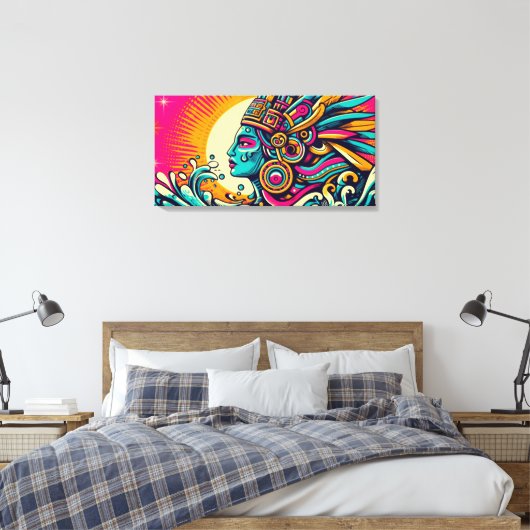 Chalchiuhtlicue 5 canvas afdruk (Insitu (Slaapkamer))