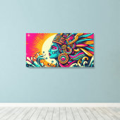 Chalchiuhtlicue 5 canvas afdruk (Insitu (Houten vloer))