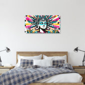 Chalchiuhtlicue 6 canvas afdruk (Insitu (Slaapkamer))