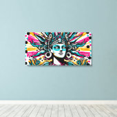 Chalchiuhtlicue 6 canvas afdruk (Insitu (Houten vloer))