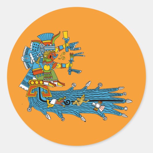 Chalchiuhtlicue Ronde Sticker (Voorkant)