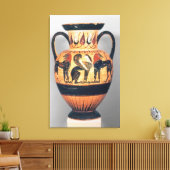 Chalcidiaans zwart figuuramphora die een spinx afs canvas afdruk (Insitu (Woonkamer))