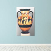 Chalcidiaans zwart figuuramphora die een spinx afs canvas afdruk (Insitu (Houten vloer))