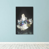 Chalcopyriet op Quartz, Roemenië Canvas Afdruk (Insitu (Houten vloer))