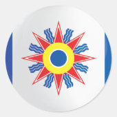 Chaldea Round Icon-vlag Ronde Sticker (Voorkant)