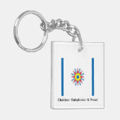 Chaldean Flag Sleutelhanger (Voorkant Links)