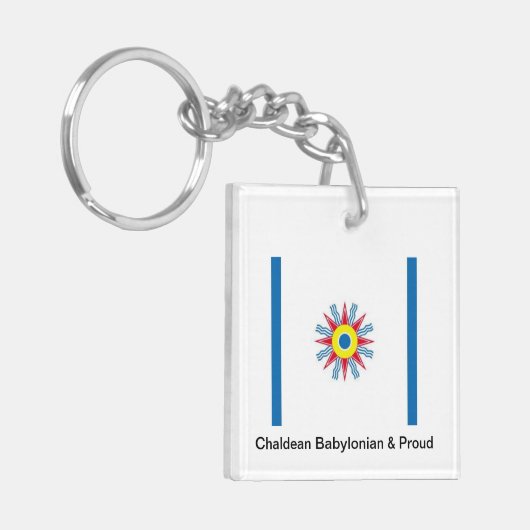 Chaldean Flag Sleutelhanger (Voorkant Links)