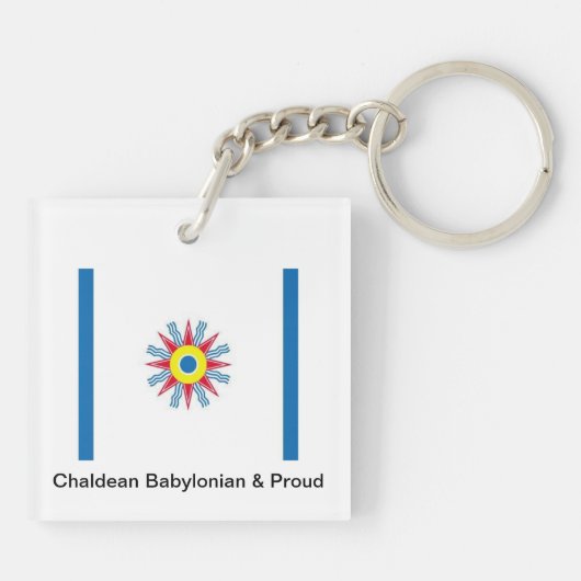 Chaldean Flag Sleutelhanger (Achterkant)