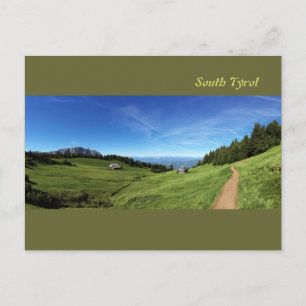 Chalet en weilanden in Zuid-Tirol Briefkaart