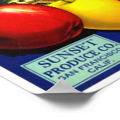 Chalet Merk Appels Sunset Produce Co Poster (Hoek)