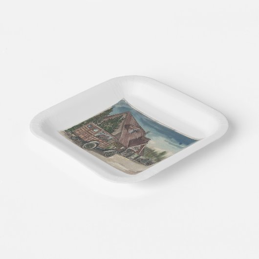 Chalet Papieren Bordje (Gebogen)