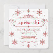 Chalet Winter Holiday Party of Après-ski Cocktails Kaart (Achterkant)