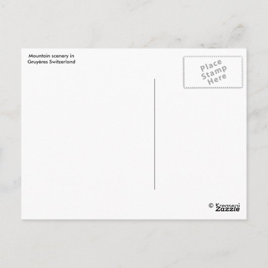 Chalets in Zwitserland Briefkaart (Achterkant)