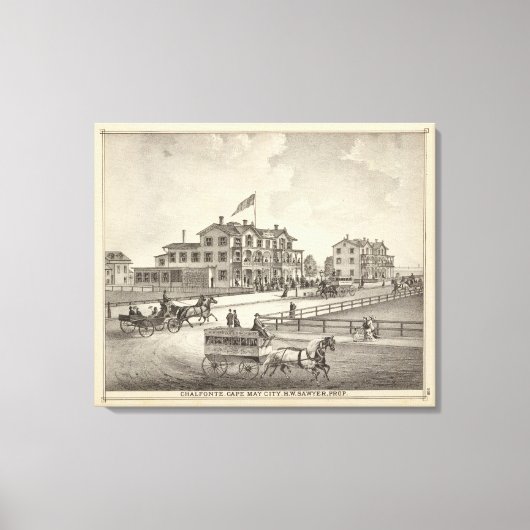 Chalfonte, Cape May City, New Jersey Canvas Afdruk (Voorkant)