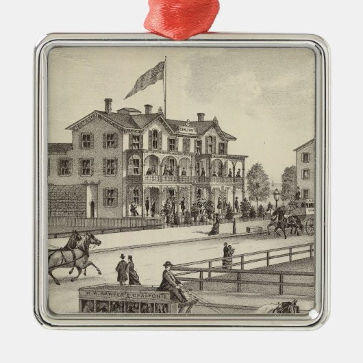 Chalfonte, Cape May City, New Jersey Metalen Ornament (Voorkant)