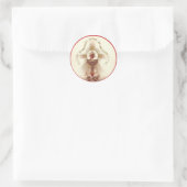 Chalice Cross Rozen Hostcommunie Jesus Altaar Ronde Sticker (Tas)