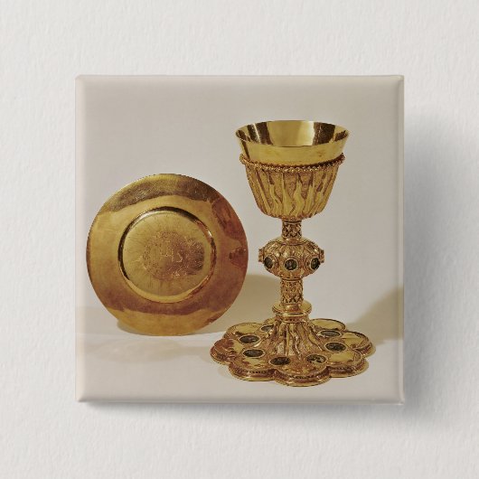 Chalice en gegeten vierkante button 5,1 cm (Voorkant)