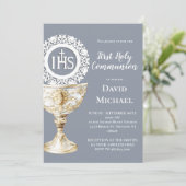 Chalice Host First Communion Kaart (Staand voorkant)