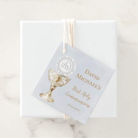 Chalice Host First Holy Communion Bedankjes Labels (In situ)
