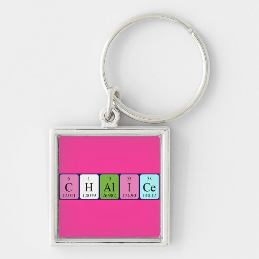 Chalice periodieke lijstnaam keyring sleutelhanger (Voorkant)