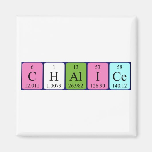 Chalice periodieke tabelnaam magneet (Voorkant)