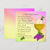 Chalis en druiven 1e Communie Kaart (Voorkant / Achterkant)