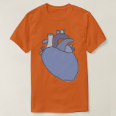 Chalk Anatomical Heart Design Blueberry T-shirt (Design voorkant)