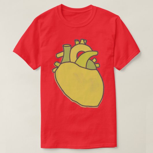 Chalk Anatomical Heart Design Green Apple T-shirt (Design voorkant)