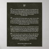 Chalk Art IF Quote van Rudyard Kipling 1895 Poster (Voorkant)