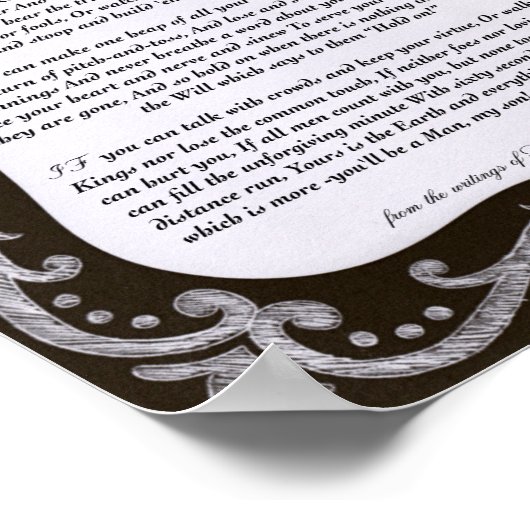 Chalk Art IF Quote van Rudyard Kipling 1895 Poster (Hoek)