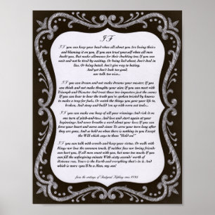 Chalk Art IF Quote van Rudyard Kipling 1895 Poster