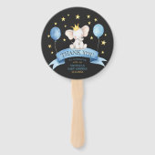 chalk baby elephant STARS BALLOONS two side Handwaaier (Achterkant)
