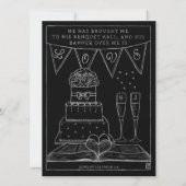 Chalk Banner Wedding Kaart (Achterkant)