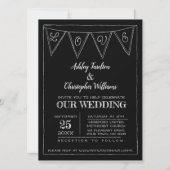 Chalk Banner Wedding Kaart (Voorkant)