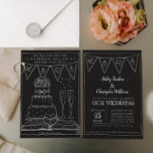 Chalk Banner Wedding Kaart