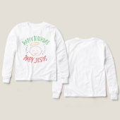 Chalk Birthday Baby Jesus Christelijke Kerst (Voorkant /achterkant)