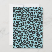  Chalk Blizzard Blue Leopard Animal Print Kaart (Achterkant)