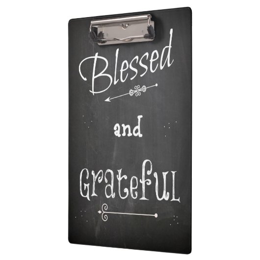 Chalk Board Blessed en Grateful Klembord (Links)