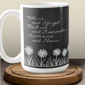 Chalk Board Daisy Doodle Cursive Typography Mug Koffiemok