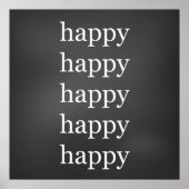 Chalk Board Happy Poster (Voorkant)