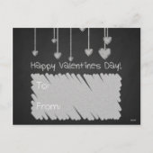 Chalk Board Heart School Kids Valentines Feestdagenkaart (Achterkant)