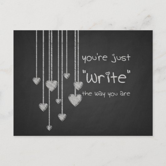 Chalk Board Heart School Kids Valentines Feestdagenkaart (Voorkant)