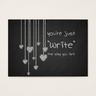 Chalk Board Heart School Kinder Valentijnse  in Bu Visitekaartjes