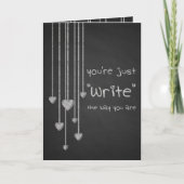 Chalk Board Heart Valentines Day Feestdagen Kaart (Voorkant)