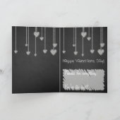 Chalk Board Heart Valentines Day Feestdagen Kaart (Binnen)
