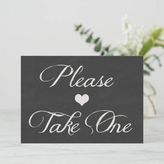 Chalk Board Hearts Wedding | Neem een Kaart (Staand voorkant)