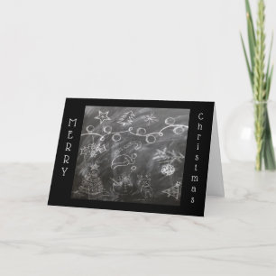 Chalk board Merry Kerstry Feestdagen Kaart